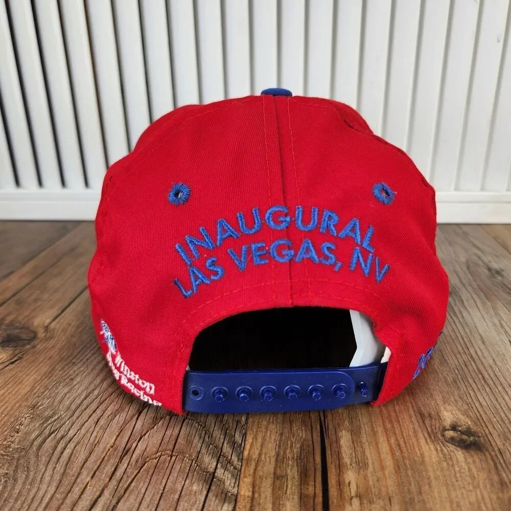 VTG NHRA Summit Racing Inaugural Las Vegas Snapback Hat Cap Red Blue Kudzu USA